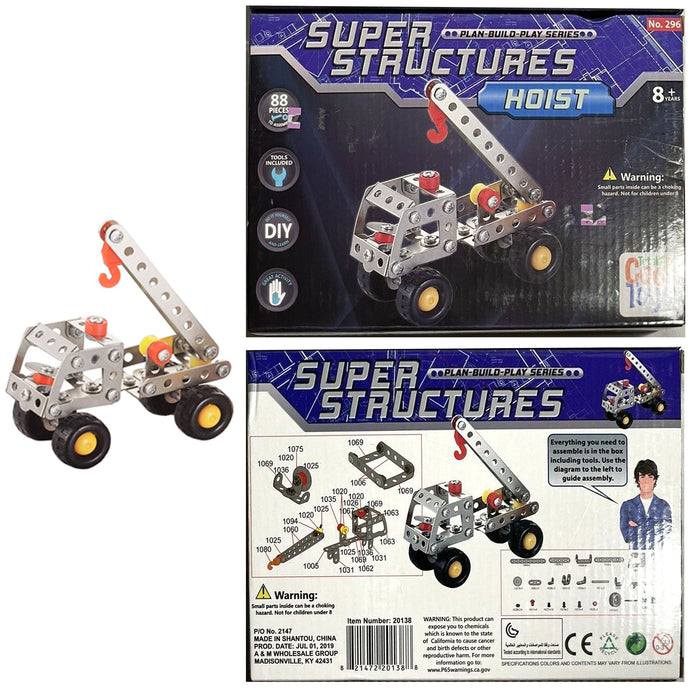 1 DIY Metal Model Kit Helicopter Plane Truck Mechanical Build Structure Toy Gift