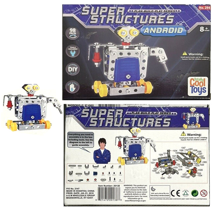 2 Mechanical DIY Metal Model Kit Structure Helicopter Plane Truck Build Gift Toy