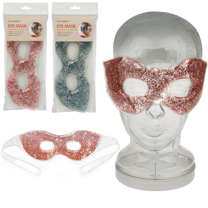 2 X Glitter Gel Eye Mask Cold Press Heat Pad Tired Puffy Eyes Bags Dark Circles