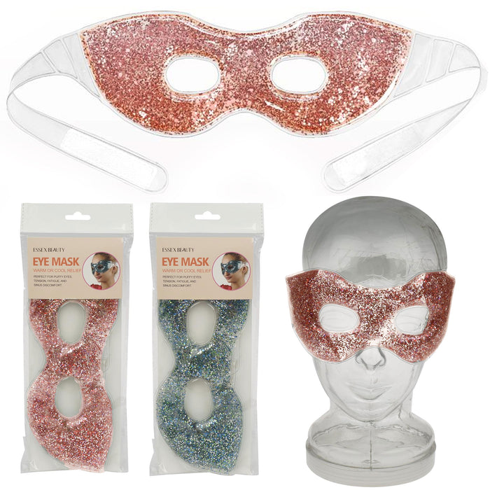 2 X Glitter Gel Eye Mask Cold Press Heat Pad Tired Puffy Eyes Bags Dark Circles