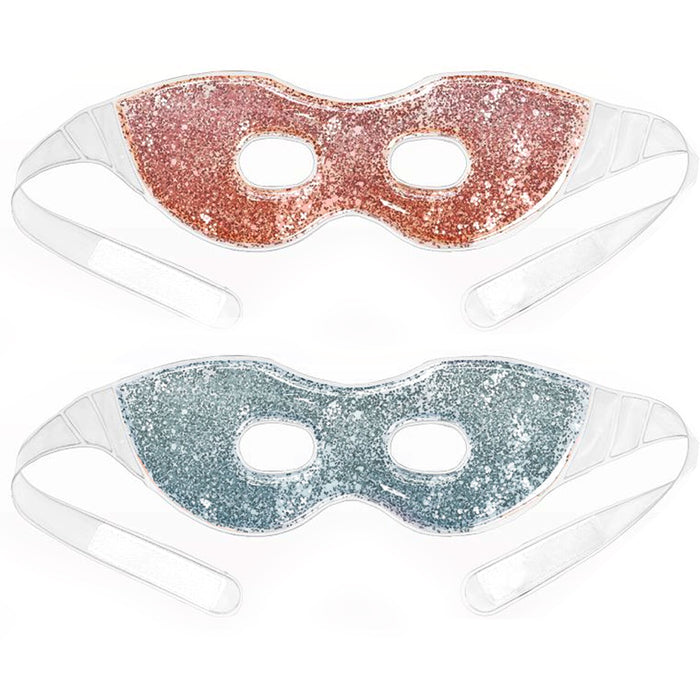 2 X Glitter Gel Eye Mask Cold Press Heat Pad Tired Puffy Eyes Bags Dark Circles