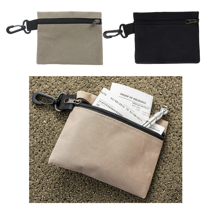 2 pcs Storage Pouch Multi Purpose Zip Bag Clip Cosmetic Organize Pocket 6"x5"