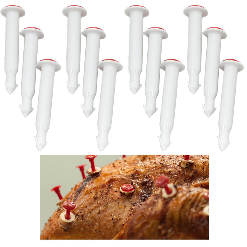 12 X Disposable Pop Up Timer Thermometer Poultry Meat Fish Chicken Tur —  AllTopBargains