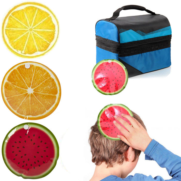 2 PC Ice Packs Gel Cooler Lunch Box Pain Relief Cold Therapy Kids Care Reusable