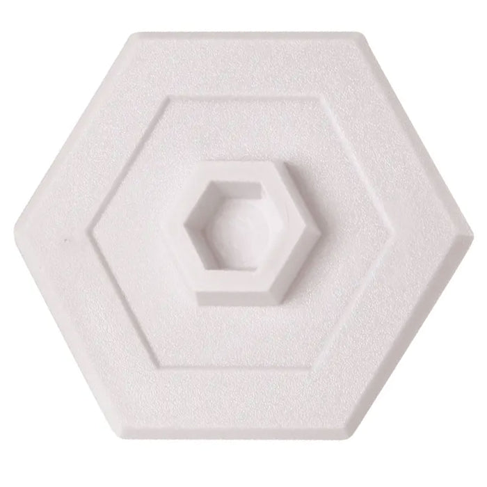 Pack of 4 Door Knob Self Adhesive Protector Wall Shield 5" Drywall White Hexagon