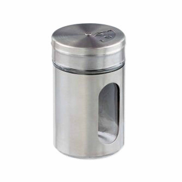 6 Pc Stainless Steel Shaker Seasoning Spice Jar Condiment Salt Pepper Organizer