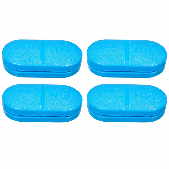 4 Pc Pill Organizer Box Case Holder 6 Compartment Weekly Daily Medicine Storage
