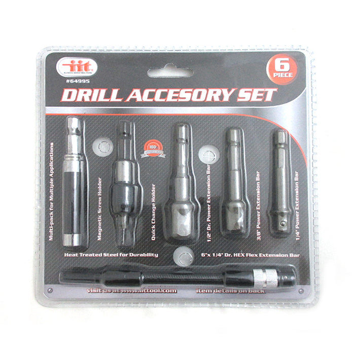 6 Drill Accessory Set Adapter Power Hex Extension Magnetic Screw Tool Kit