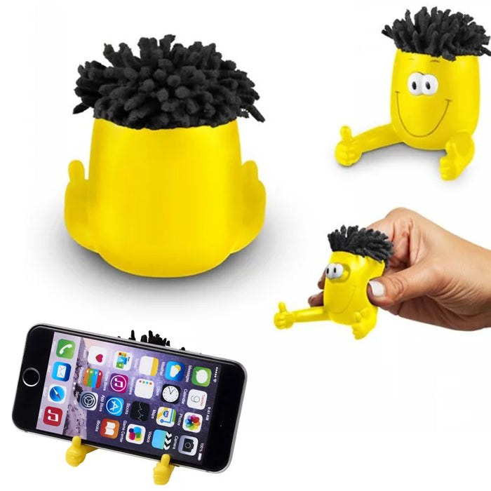 1 Pc Cell Phone Stand Mop Topper Squeeze Stress Reliever Universal Mobile Holder