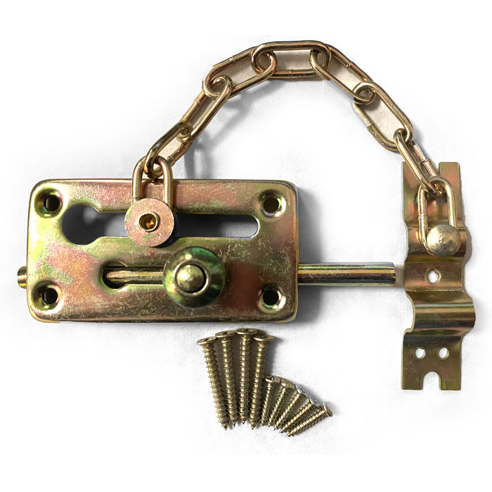 1 Heavy Duty Door Chain Bolt Set Restrictor Latch Slide Guard Home Security Lock