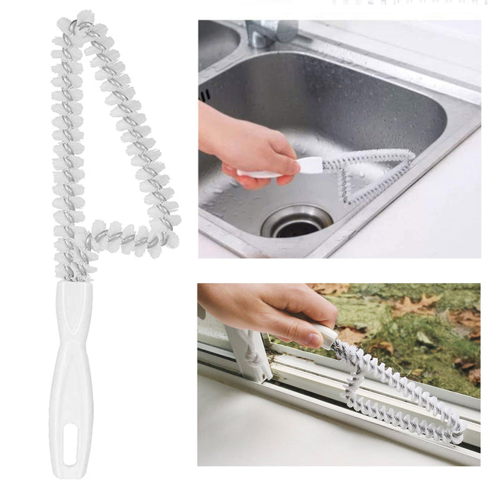 2 Pc Nylon Bristle Cleaning Brush Sliding Door Window Track Shower Crack Cleaner