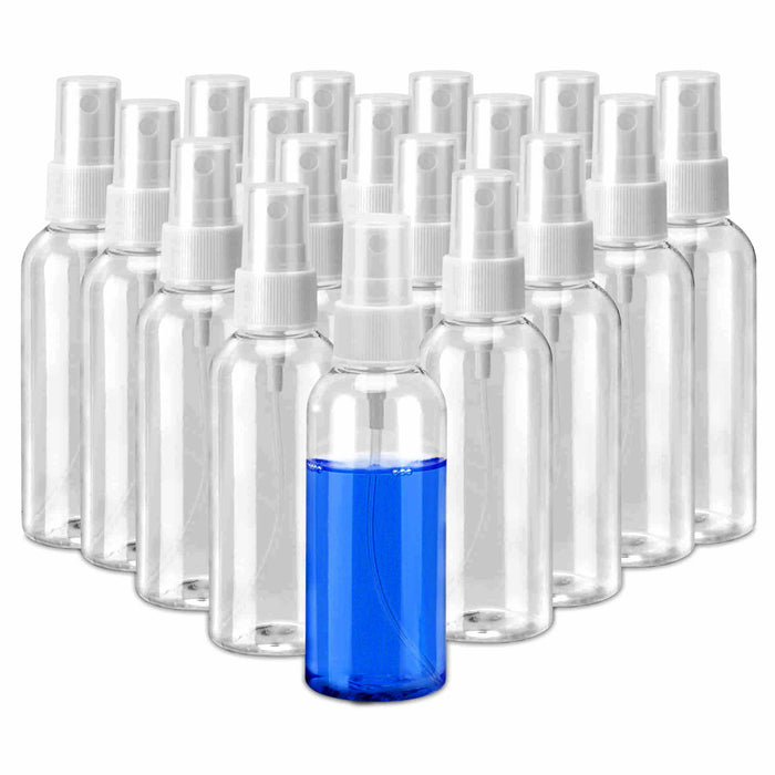 20 Spray Bottles Travel Transparent Plastic Perfume Atomize Empty Misty 2.7oz
