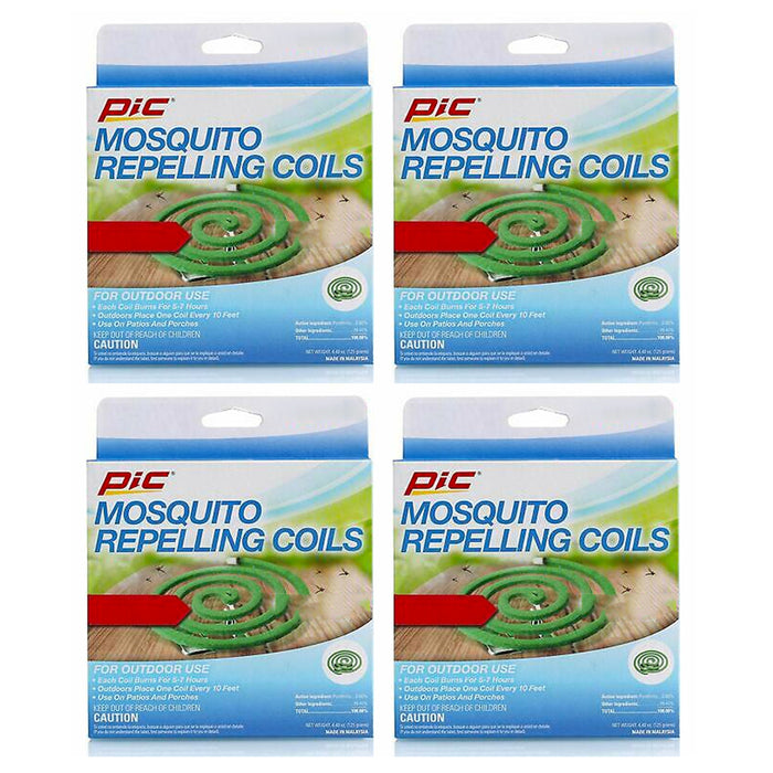 4 Pks Mosquito Repellent 16 Coils Outdoor Use Skin Protection Insect Bite Sting
