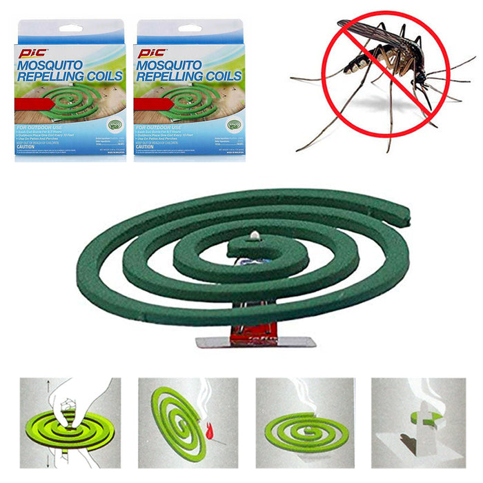 8 Mosquito Coils Repellent Burn 5-7 Hours Citronella Outdoor Patio Protect 10ft