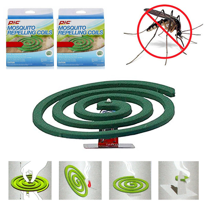 2 Pks Mosquito Repellent 8 Coils Outdoor Use Skin Protection Insect Bite Sting