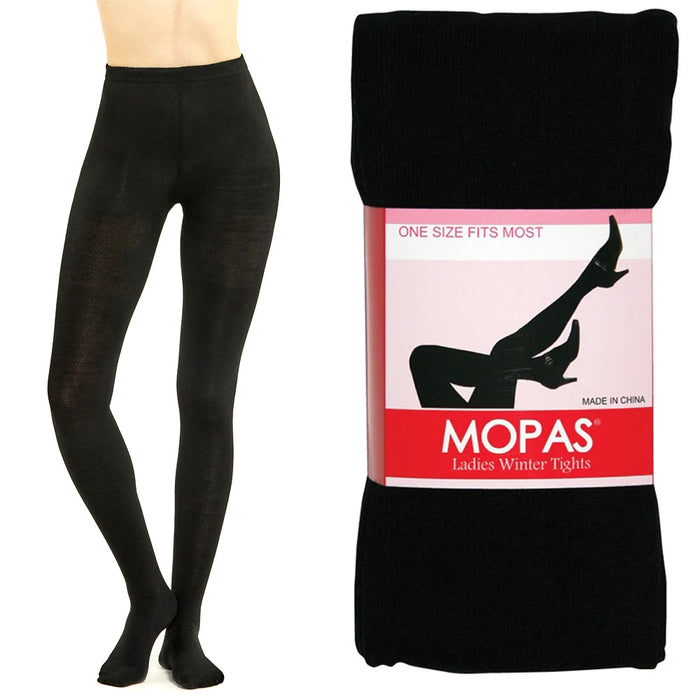 2 Pairs Ladies Tights Stockings Winter Footed Dance Pantyhose One Size Black