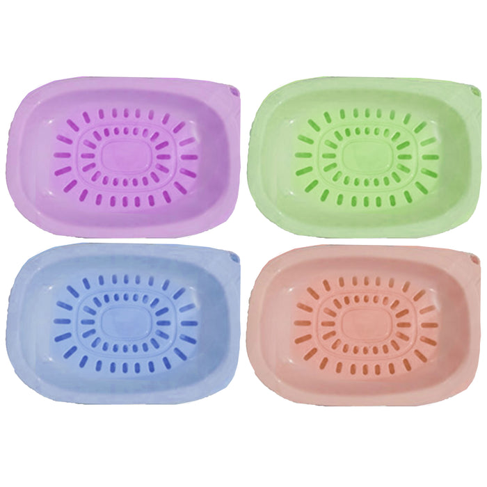 2 Pc Large Soap Dish Container Holder Saver Bath Shower Bar Case Travel Storage