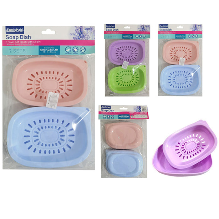 4 Pc Travel Soap Case Dish Storage Container Holder Saver Bath Shower Bar Tray