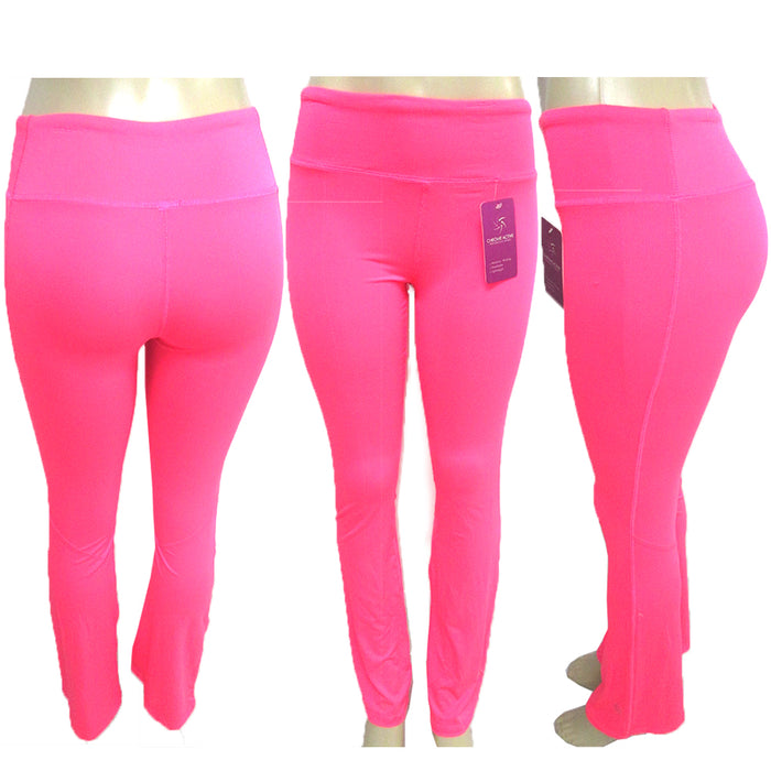 Women Yoga Running Sport Pants High Waist Leggings Fitness Gym Trousers Neon M