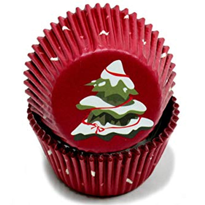 200X Holiday Cupcake Liners Christmas Tree Cake Muffin Baking Cups Party Dessert