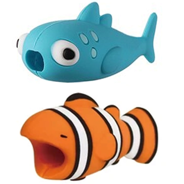 4 Pc Clownfish Fish Cord Bytes Cable Protector Protective Charging Charger Saver