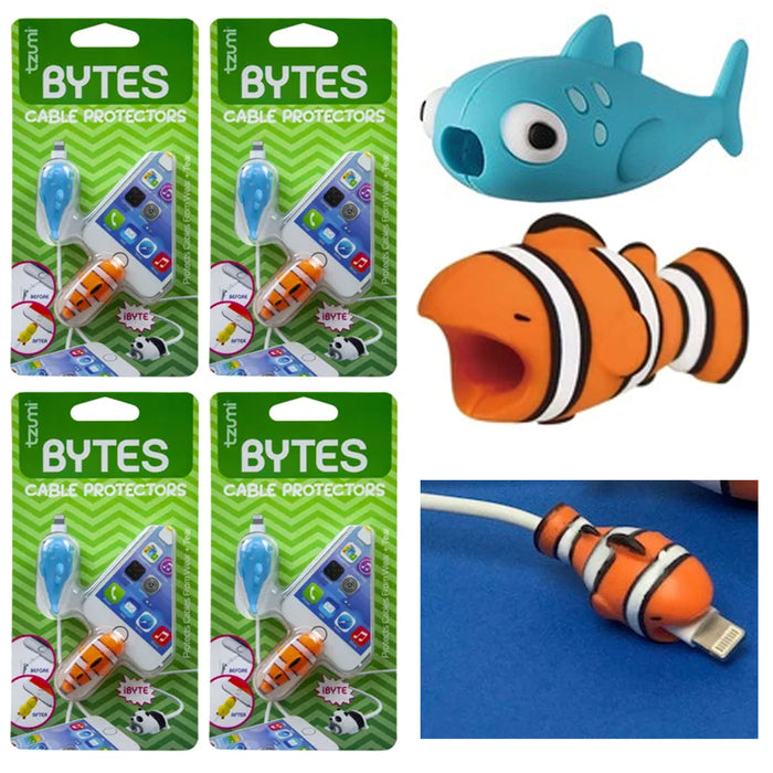 8 Pc Cord Bytes Cable Protector Clownfish Fish Protective Charging Charger Saver
