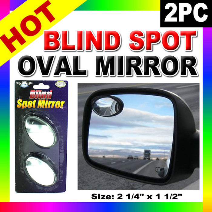 2 Oval Blind Spot Mirrors Car Wide Angle Rear View Side Vehicle Rearview Auto !!