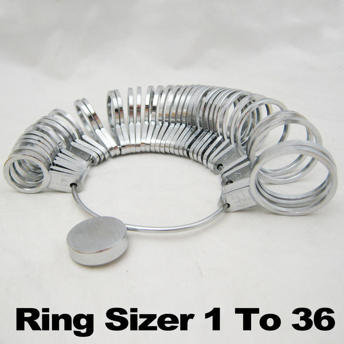Ring Sizer Gauge Jewelers Finger Sizing Jewelry Tool 1 To 36 Measuring Tool Us !