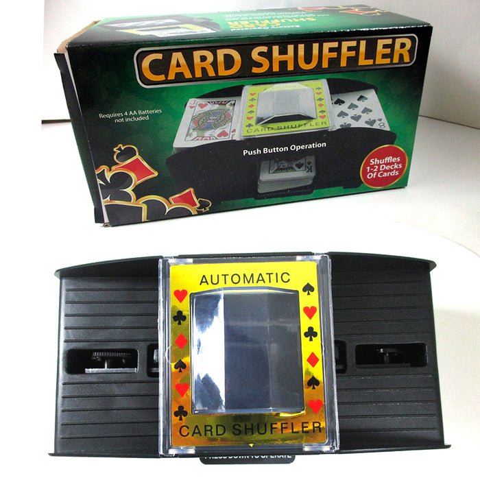 Casino Deluxe Automatic 2 Deck Card Shuffler Poker Texas Hold'em Black Jack NEW