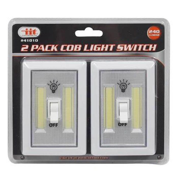 2 PCS COB LED Night Light Wall Switch Wireless Battery Operated Closet Cordless