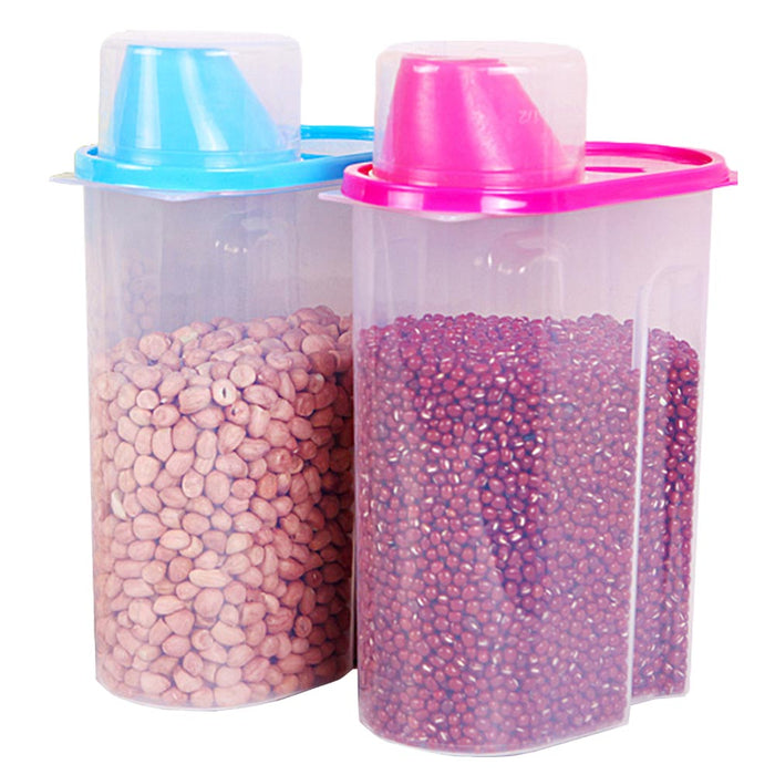 3 PC Set Large Cereal & Dry Food Storage Containers BPA-Free Plastic Dispenser