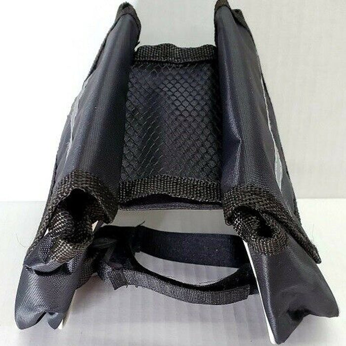 2 Pc Bicycle Bag Bike Bar Frame Pouch Case Black Durable Carry Keys Wallet Phone