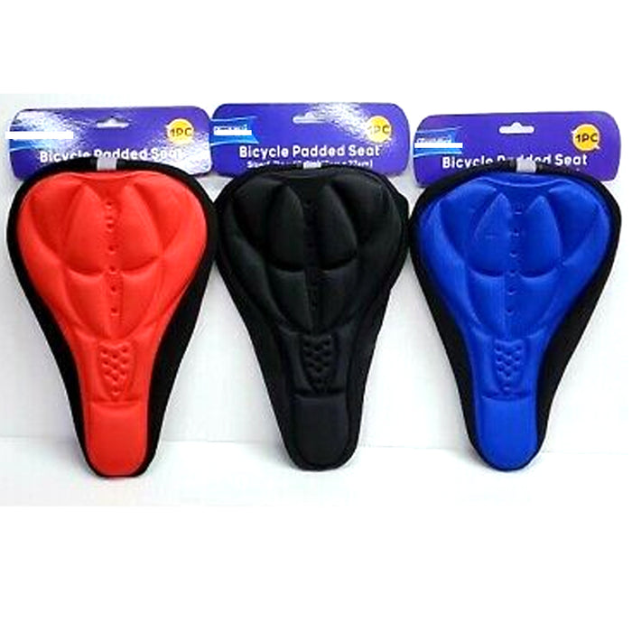 4 Padded Bike Seat Bicycle Cover Extra Comfortable Durable Cushion Soft Saddle