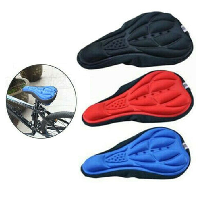 1 Padded Bike Seat Bicycle Cover Extra Comfortable Durable Cushion Soft Saddle