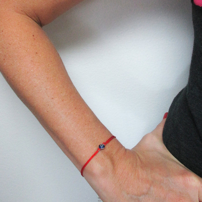 5 Pc Lot Evil Eye Red String Bracelet Kabbalah Good Luck Charm Protection Hamsa