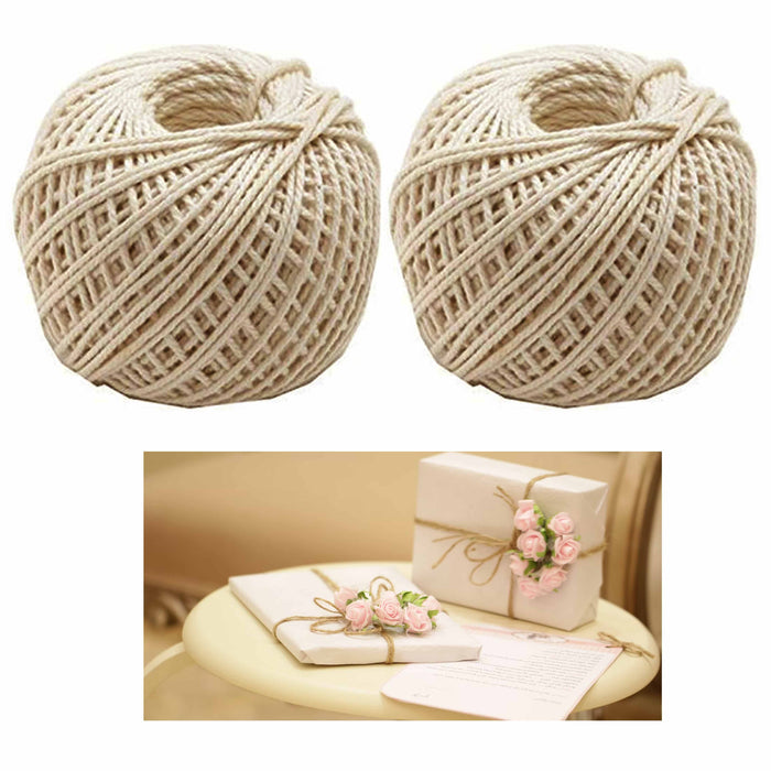 264ft Jute Twine Natural 2-Ply Twisted Rope String Bird Parrot Toys Craft Making