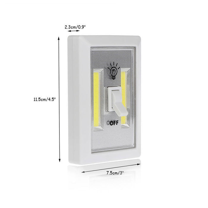 4 Pack COB Wall LED Light Switch Wireless Night Lamp Closet Self Stick Multi Use
