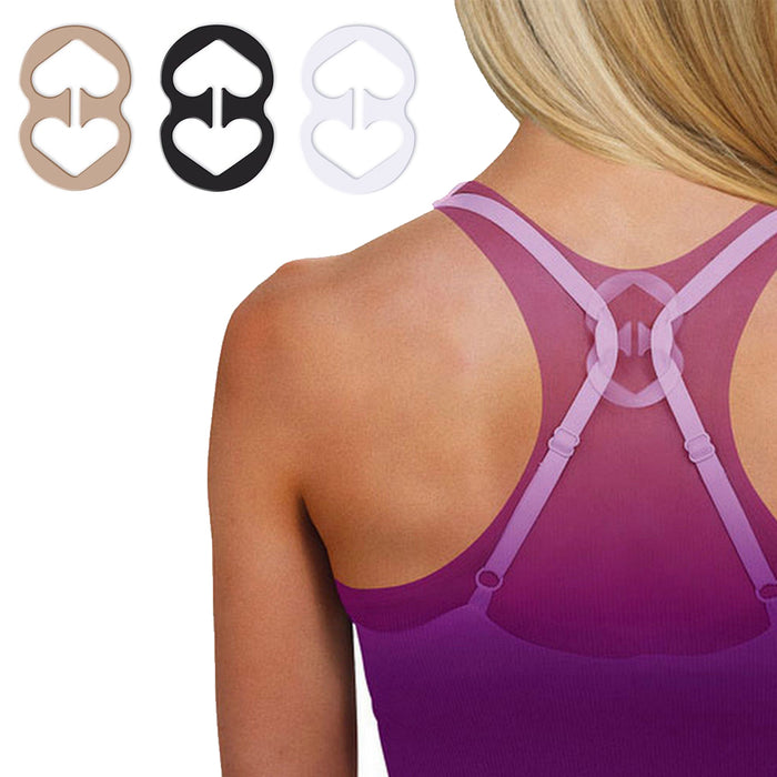 6Pc Bra Clips Perfect Lift Adjust Clasp Strap Cleavage Control Racerback Buckle
