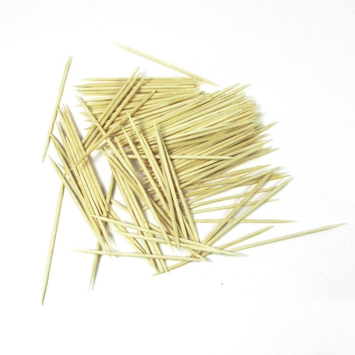 1000 Pcs Wooden Toothpicks Natural Bamboo Round Catering Party Oral Dental Care