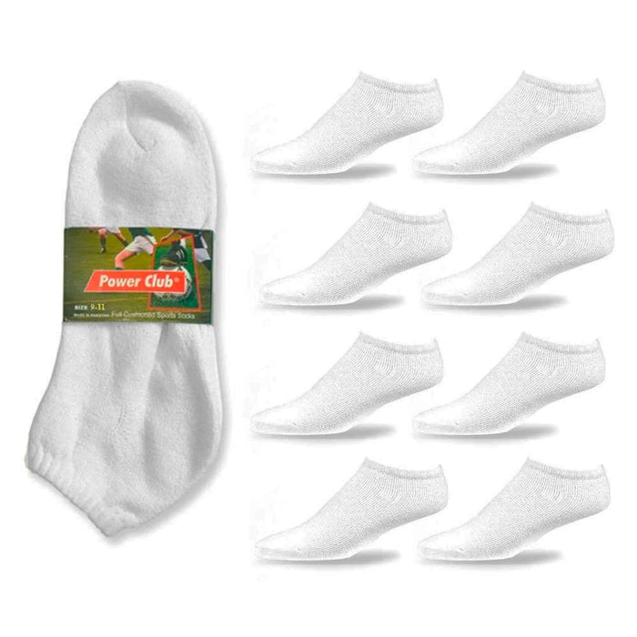 4 Pairs Mens Cushioned Sports Socks No Show Crew Athletic Basketball Size 9-11