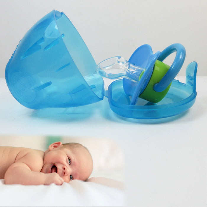 3 Infant Newborn Baby Pacifier BPA Free Portable Sterilizer Travel Box Dummy Set