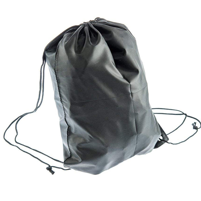 10 Drawstring Bags Cinch Pack Shoes Gym Tote School Sport Travel Light Black