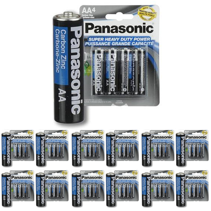 48 Pc Panasonic AA-4 Carbon Zinc Super Heavy Duty Batteries All Purpose Battery