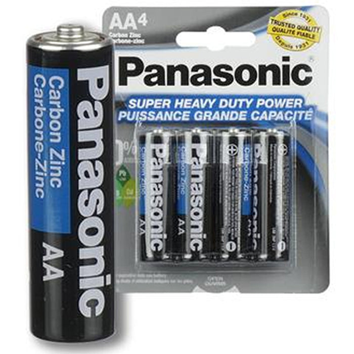 24 Pc Panasonic AA-4 Carbon Zinc Super Heavy Duty Batteries All Purpose Battery