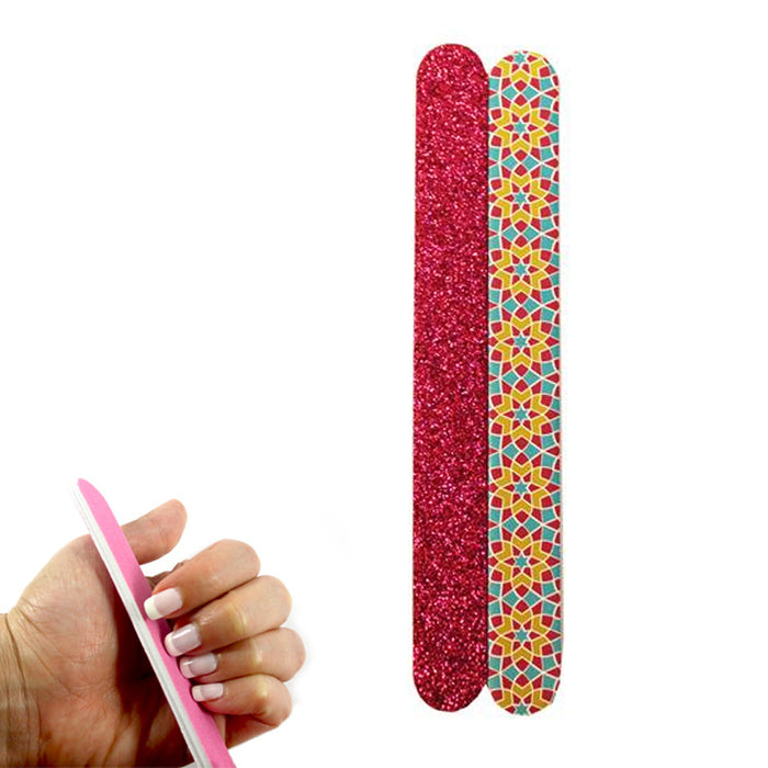 12 Double Sided Nail File Manicure Pedicure Emery Boards Slumber Party Favor New