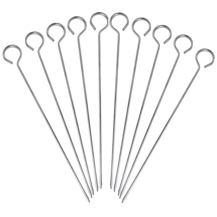 24 Pc Stainless Steel BBQ Skewers 11.8" Metal Cooking Barbecue Kebab Stick Grill