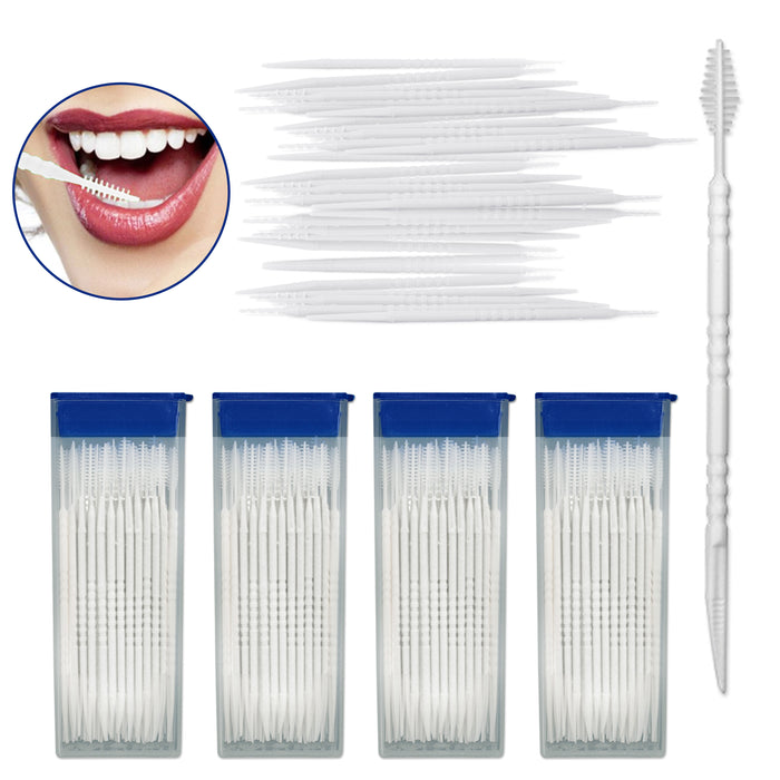 240 Pcs Interdental Brush Head Picks Floss Sticks Tooth Oral Cleaning Toothpicks