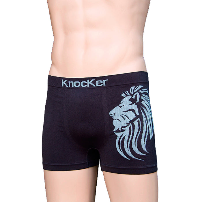 3 Mens Microfiber Boxer Briefs Underwear Seamless Compression Knocker Underpants