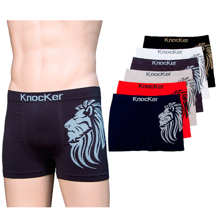 3 Mens Microfiber Boxer Briefs Underwear Seamless Compression Knocker Underpants