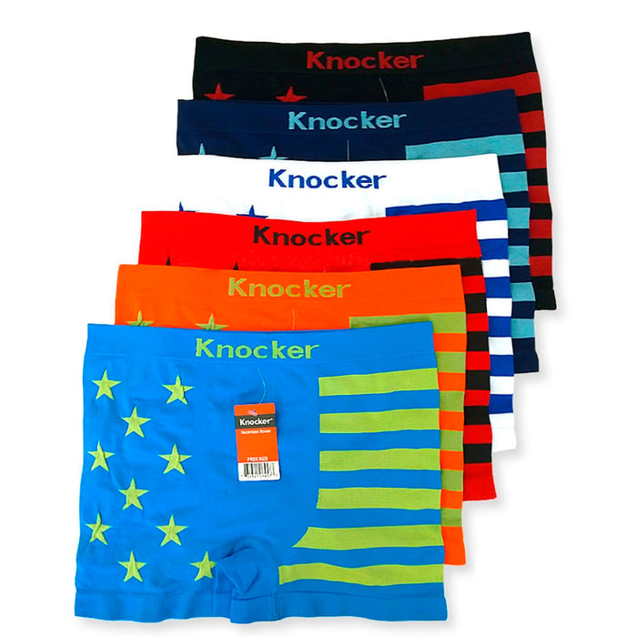 12 Men Seamless Boxer Briefs Knocker Microfiber Underwear Wholesale New MS036